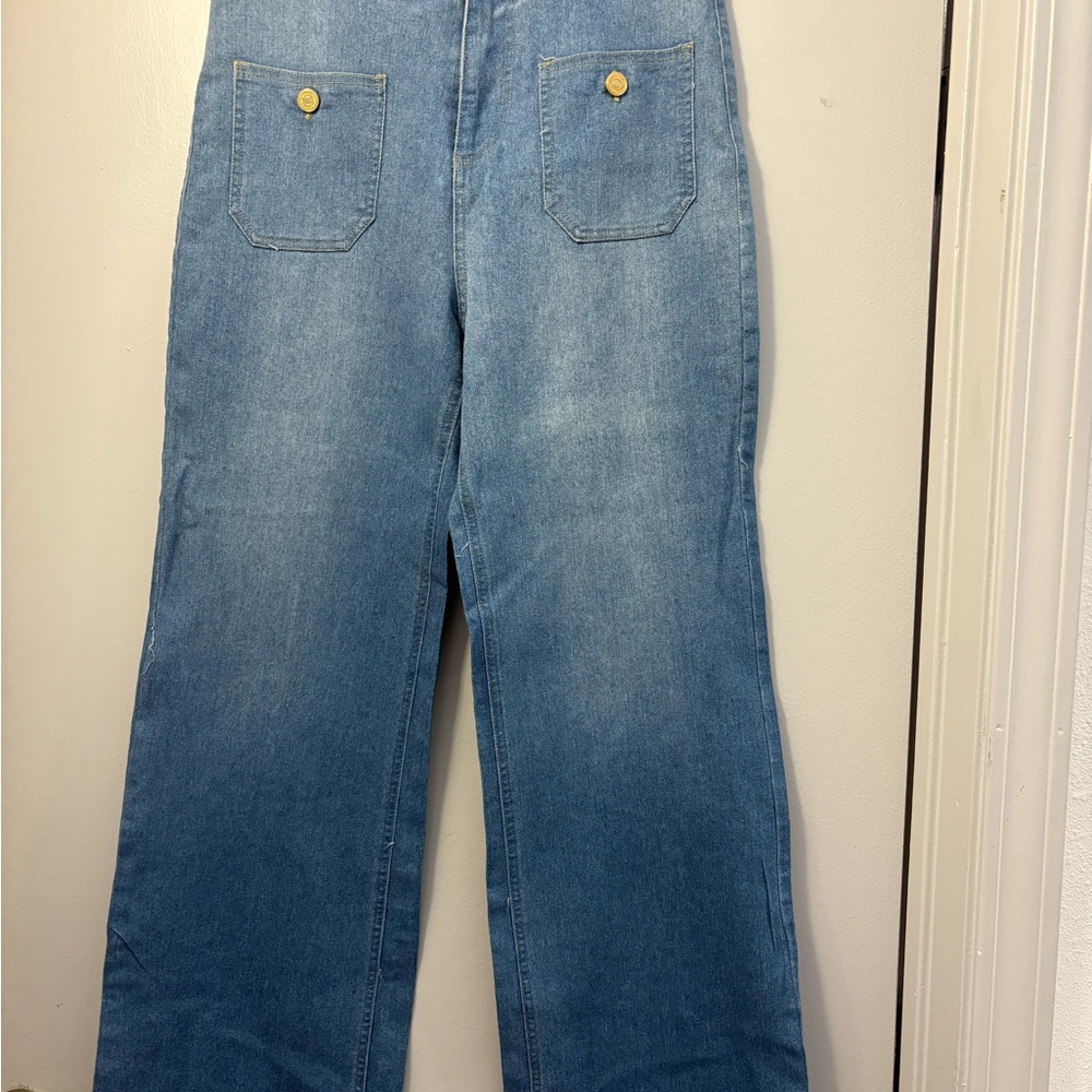 Women's High-Rise Straight Leg Jeans - Light Blue